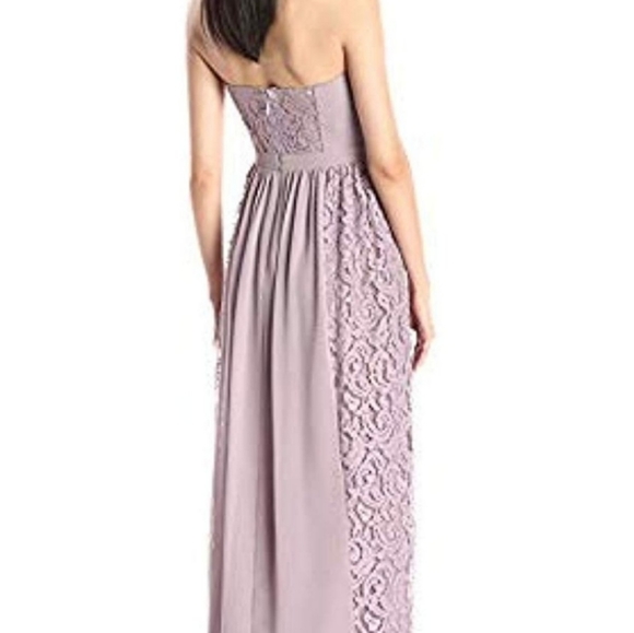 BCBG Lilac Quartz Lace Strapless Maxi Dress - Picture 2 of 3